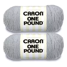 Lana Caron De Una Libra, Paquete De 2, Soft Graymix, 2 Unida