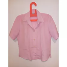 Camisa Rosa Manga Corta Hermosa
