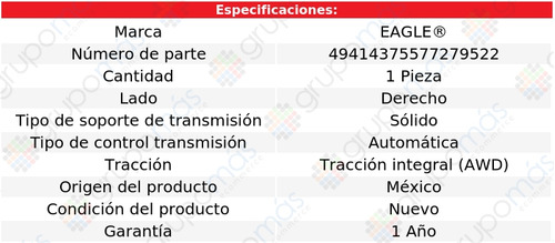 Soporte Transmisin Aut Pasajero Eagle Legacy H4 2.5l 1996 Foto 4