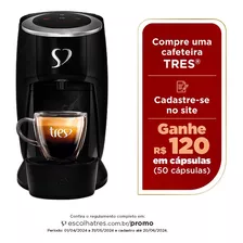 Cafeteira Tres Corações Touch Automática Preta-fosco 110v Cor Preto