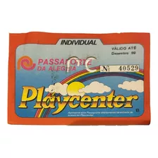 Ingressos Playcenter Originais - Antigo - Anos 80