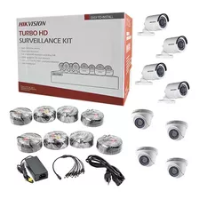 Kit Análogo 1080p Dvr 8ch Hdtvi 4domo+4bala+1tb Hikvision