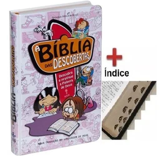 Bíblia Das Descobertas Para Criança Cor Rosa + Índice