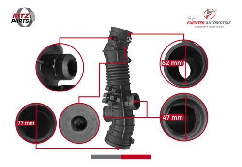 Manguera De Caja Filtro Aire Para Honda Odyssey 3.5 2003 Foto 3