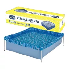 Piscina Infantil 400 Litros Quadrada - Mor Cor Azul