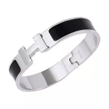 Bracelete Hermes Prata Preto