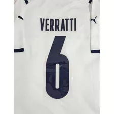 Nome Número Verratti 6 Fonte Para Camisa Branca Itália 2021