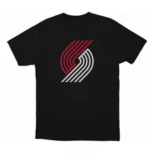 Remera Basket Nba Portland Trail Blazers Logo Completo