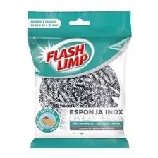 Esponja Aço Inox Flash Limp Limpeza Pesada Ea1409 Não Enferr