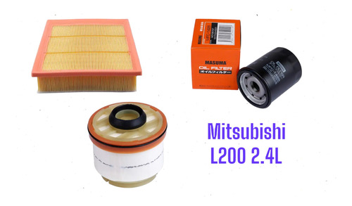 Kit Filtros Mitsubishi L200 2.4l (comb/aire/aceite) Japon Foto 2