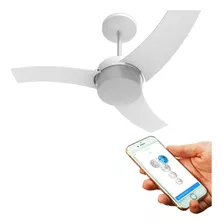 Ventilador Teto Aliseu Wave Plus Controle App Remoto Potente Cor Da Estrutura Branco 220v