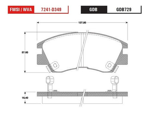 Balata Delantera Low Trw Dodge Raider 1988 Foto 2