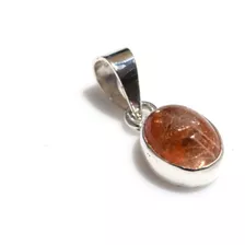 Bonito Dije Piedra De Sol Venturina Natural En Plata .925 02