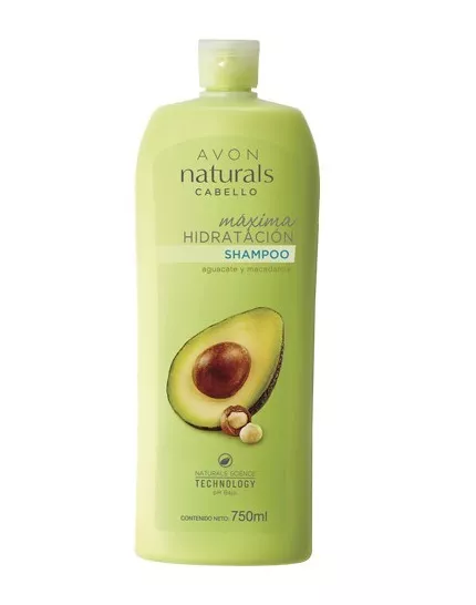 Shampoo Naturals Aguacate Palta Macadamia 750ml Avon Nuevo 
