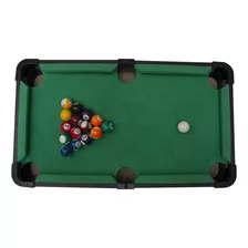 Mini Mesa Sinuca Snooker Infantil Portátil 2 Tacos 16 Bolas