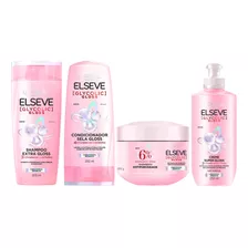 Kit Elseve Glycolic Gloss Lorèal Paris 4 Itens