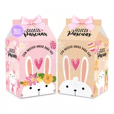 Kit Imprimible Cajitas Milk Box Pascuas Lindos Conejitos