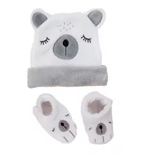 Set De Gorro Y Bufanda Oso Panda Para Bebe, Niño O Niña