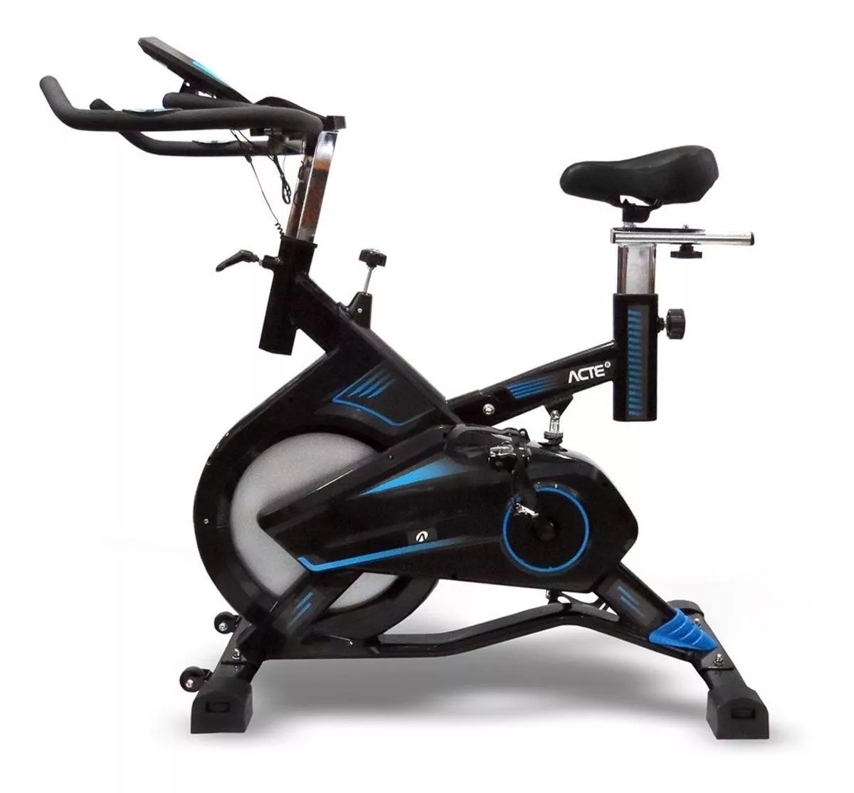 Bicicleta Ergométrica Acte Sports Pro E17 Para Spinning Preta E Azul