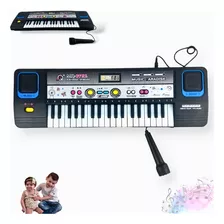 Teclado Eletrico Musical Infantil Microfone 37 Teclas Blink 