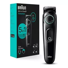 Maquina Rasuradora Para Cabello Braun Serie 3 5 En 1 Aio3450 Color Negro