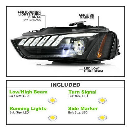 2013-2016 Audi A4 S4 Hid Non-afs Switchback Sequential L Dtm Foto 4