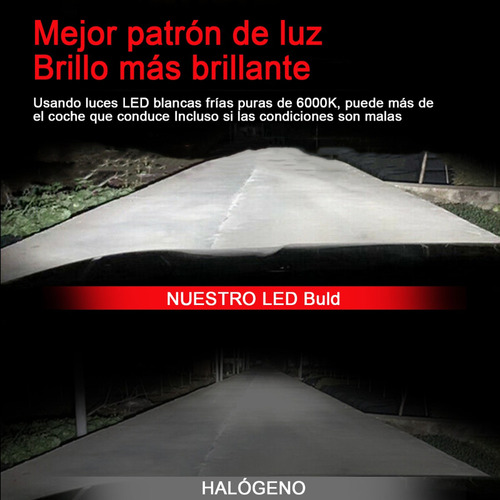 Kit De Faros Led H13 De 4 Lados, 6000 K, Blanco, Luces Bajas Foto 8