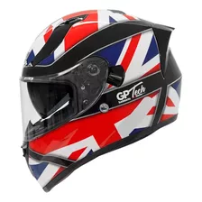 Capacete V128 Uk Sv Azul/vermelho Gp Tech