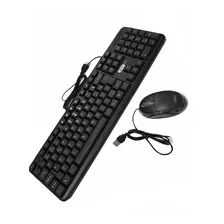 Kit Teclado Mouse C Fio Usb Pc Notebook Escritório Em Oferta