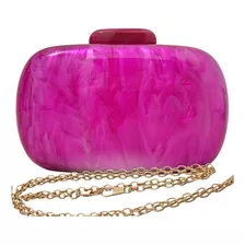 Bolsa Clutch Feminina Oval Madreperola Luxo Moderna Atual