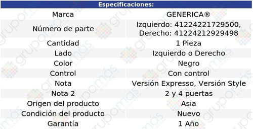 Espejo Lateral Der O Izq C/control Plymouth Neon 95 Al 99 Foto 2