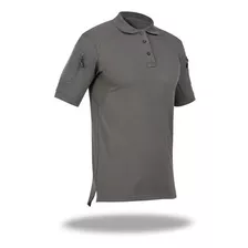 Polo Tactica De Combate Manga Corta Gris Oxford Militar 