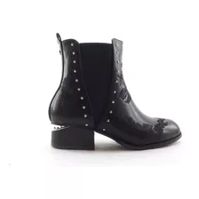 Bota Barker Dama Mujer Flores Bordadas Elastico Liquidacion