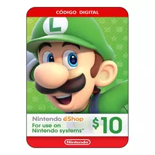 Tarjeta Nintendo Gift Card Eshop $10 Eeuu (código Digital)