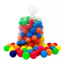 100 Bolinhas Plástico Coloridas Divertidas Piscina Criança