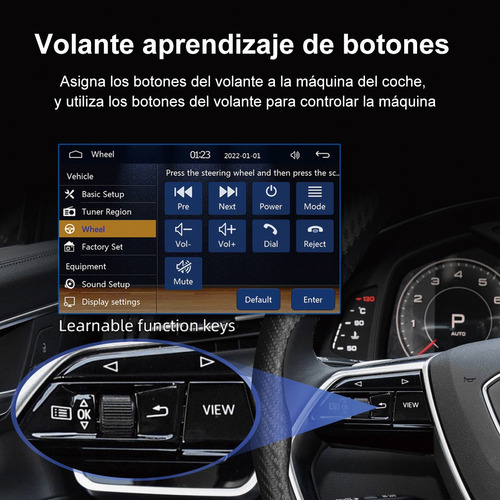 Estreo De Pantalla 5in 1din Para Android Auto Y Carplay Foto 4