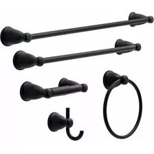 Set De 5 Accesorios Para Baño Negro Mate Franklin Brass -88