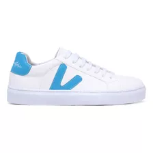 Tenis Feminino Sapatenis Modelo Branco Azul Claro Estiloso