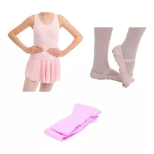 Kit Roupa Uniforme Ballet - Regata Com Saia+meia+sapatilha