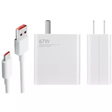 Cargador Original Xiaomi 67w Para Mi 11 Pro/ultra + Cable C Color Blanco