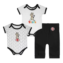 Conjunto Infantil Vasco Da Gama Bebê 2 Bodies+ Calça Oficial