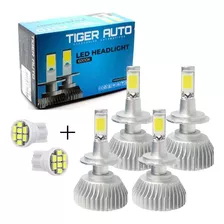 Kit 4 Lâmpadas Super Led Farol Alto Baixo Milha 6000k