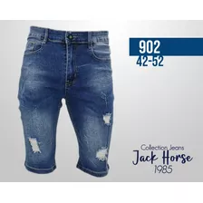 Shorts Jeans Hombre Bermuda Denim Mezclilla Elasticado 902