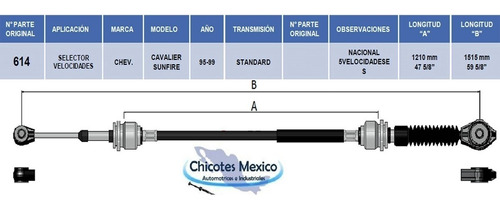 Chicote Velocidades Chevrole Cavalier Sunfire 95-99 Estndar Foto 4