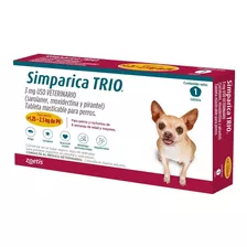 Simparica Trio 1 Tableta Para Perros 1. 25 A 2.5 Kg