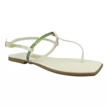 Sandalia Feminina Littz Tira Unica Com Fivela Casual Oferta