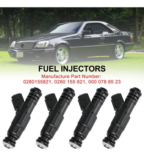 4 Inyectores De Combustible For Benz W124 R129 W140 W202 W2 Foto 4