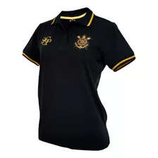 Camisa Corinthians Feminina Retro Polo Ouro Oficial