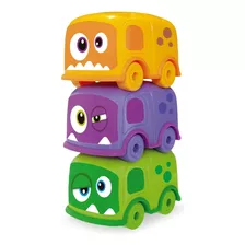 Brinquedo Ônibus Infantil Monster Bus Trio Colorido Usual