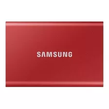 Disco Sólido Ssd Externo Samsung Portable Ssd T7 Mu-pc1t0 1tb Rojo